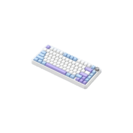 MONKA K75 Tri Mode Gasket Mechanical Keyboard WAVE PURPPLE Strawberry Jam (1)