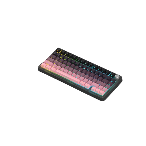 MONKA K75 Tri Mode Gasket Mechanical Keyboard WAVE PURPPLE Strawberry Jam MONKA K75 Tri Mode Gasket Mechanical Keyboard WAVE PURPPLE Strawberry Jam