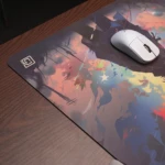 Star Land Mouse Pad on a desk